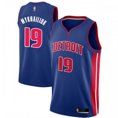 Nike Detroit Pistons #19 Sviatoslav Mykhailiuk Blue NBA Swingman Icon Edition Jersey Men's